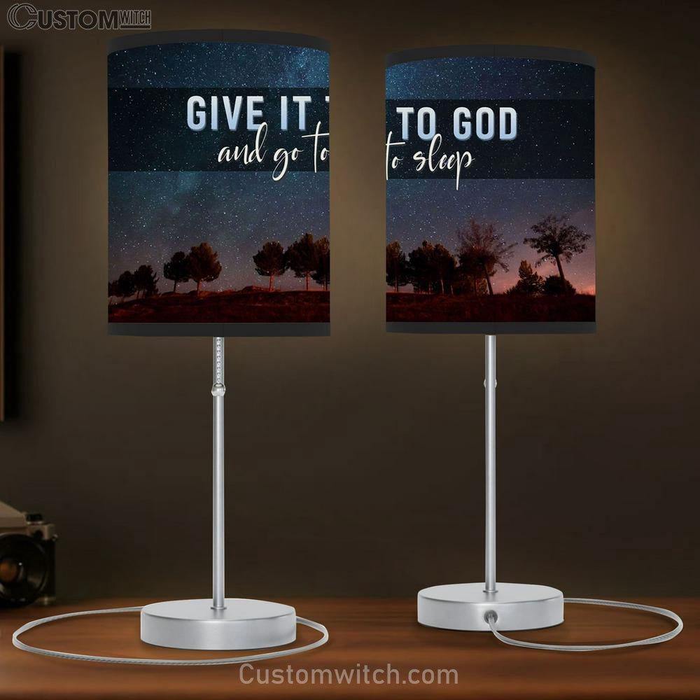 Give It To God And Go To Sleep Table Lamb Prints - Religious Wall Decor - Christian Table Lamb Gift