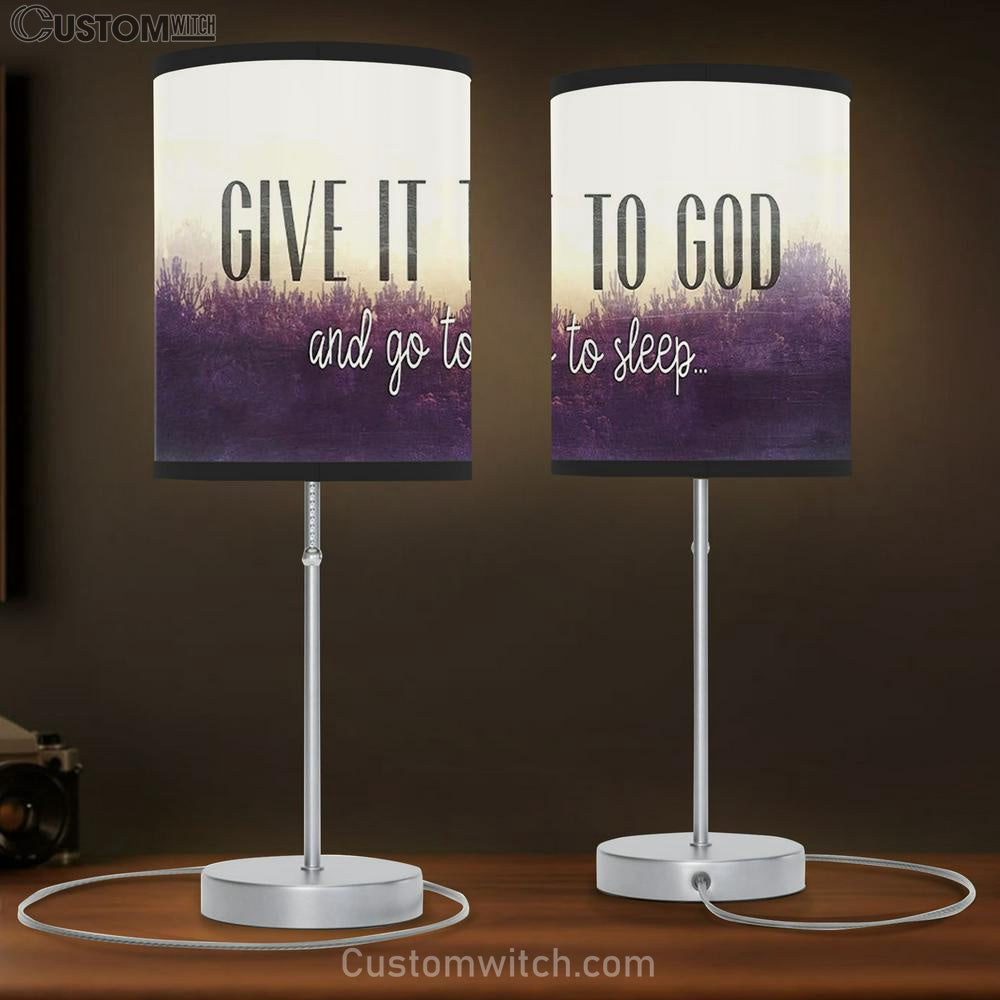 Give It To God And Go To Sleep Table Lamb Gift - Bible Verse Lamb Gift - Christian Table Lamb Prints