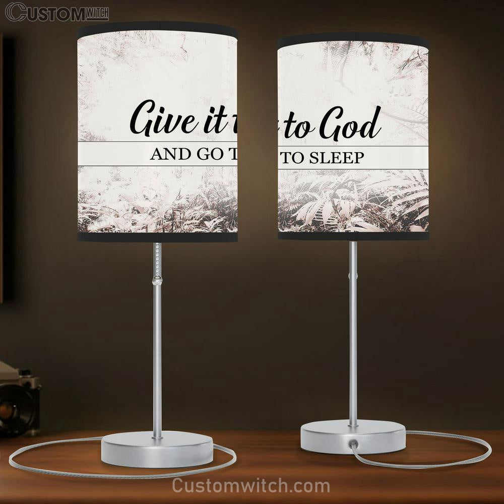 Give It To God And Go To Sleep Table Lamb Gift - Christian Wall Table Lamb - Scripture Table Lamb Prints