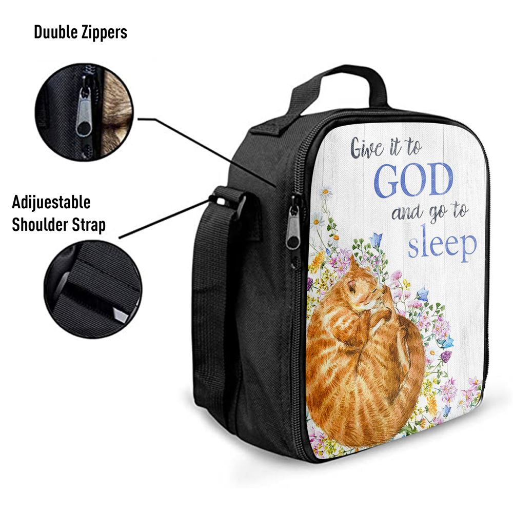 Give It To God And Go To Sleep Lunch Bag, Christian Lunch Bag, Religious Lunch Box For School, Picnic