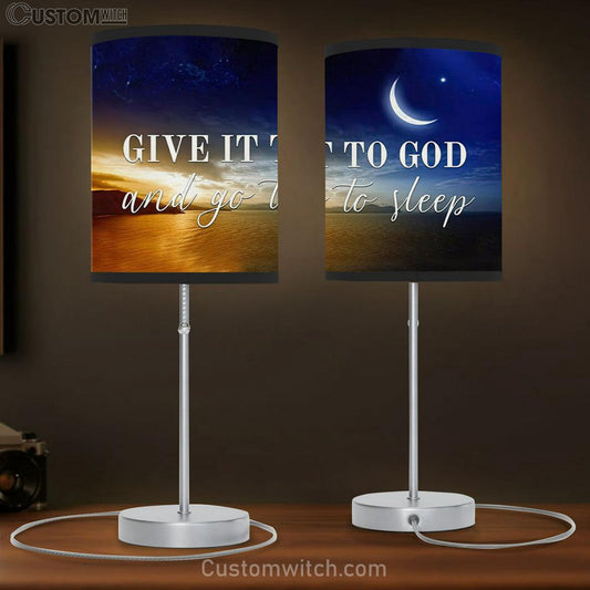 Give It To God Table Lamb Art - Bible Verse Lamb Gift - Christian Table Lamb Prints