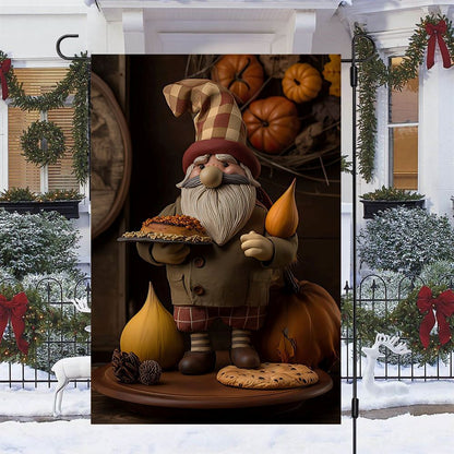 Gnome's Winter Delight With A Hint Of Santa Flag, Christmas Garden Flag, Home Decor Accessories, Christmas Outdoor Decor Ideas