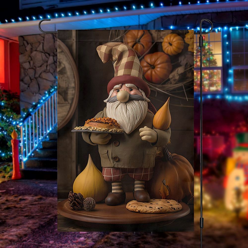 Gnome's Winter Delight With A Hint Of Santa Flag, Christmas Garden Flag, Home Decor Accessories, Christmas Outdoor Decor Ideas