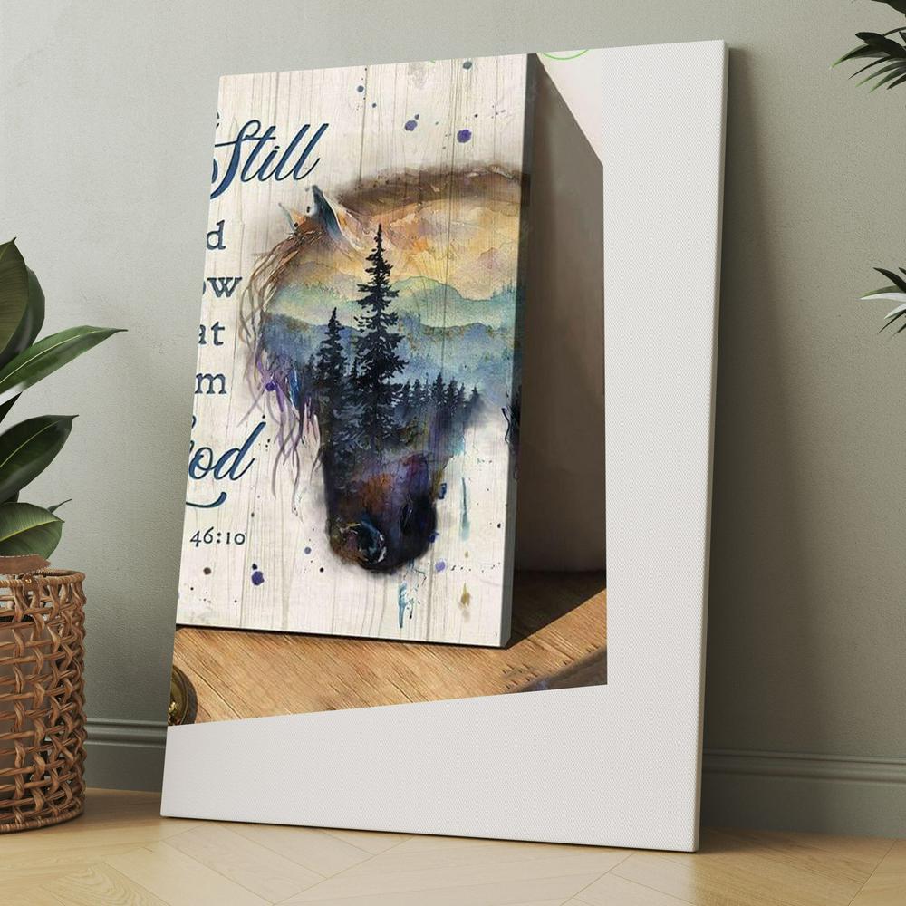 God Be Still And Know That I Am Canvas, Christmas Gift for Christian