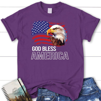 God Bless America, Bald Eagle Flag, T Shirt, Blessed T Shirt, Bible T shirt, T shirt Women