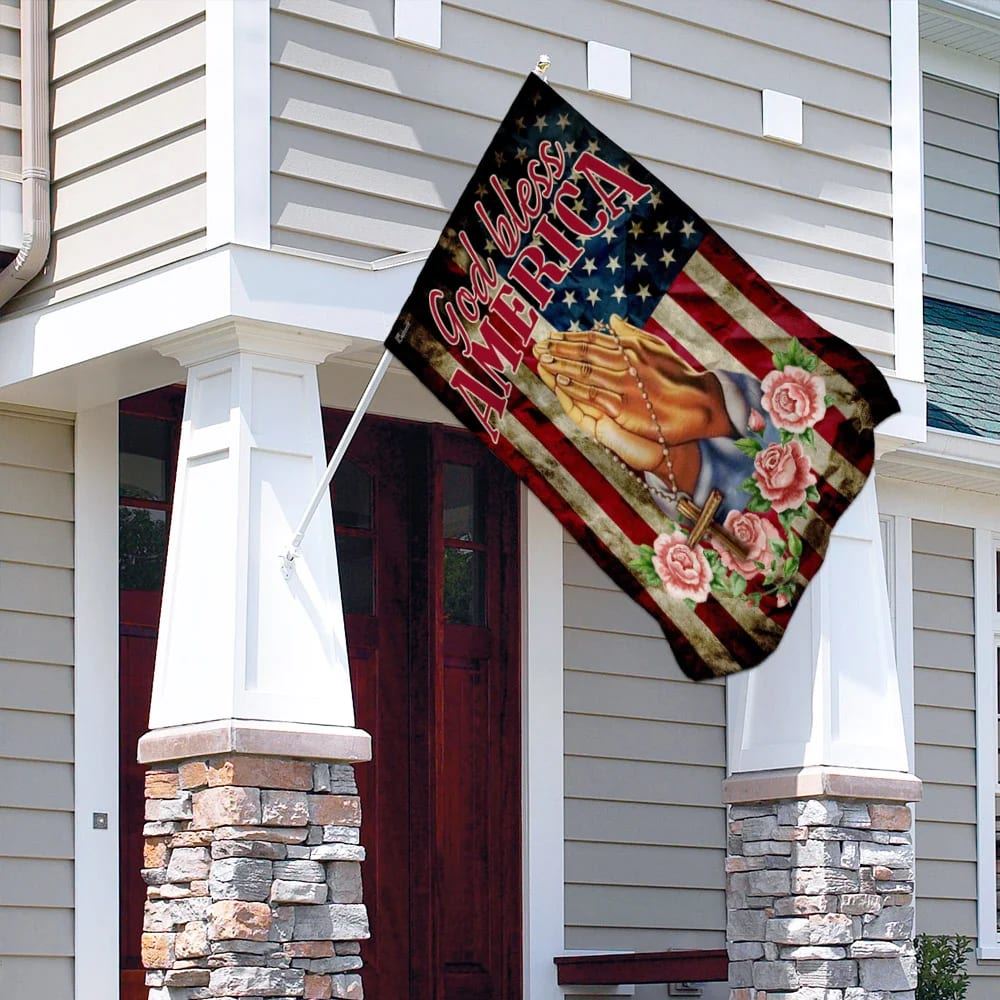 God Bless America Jesus Christian Prayer Flag, Outdoor Christian House Flag, Christian Flag, Scripture Flag, Garden Banner