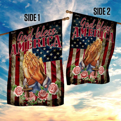 God Bless America Jesus Christian Prayer Flag, Outdoor Christian House Flag, Christian Flag, Scripture Flag, Garden Banner