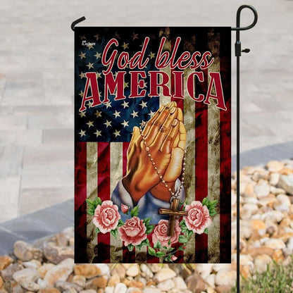 God Bless America Jesus Christian Prayer Flag, Outdoor Christian House Flag, Christian Flag, Scripture Flag, Garden Banner