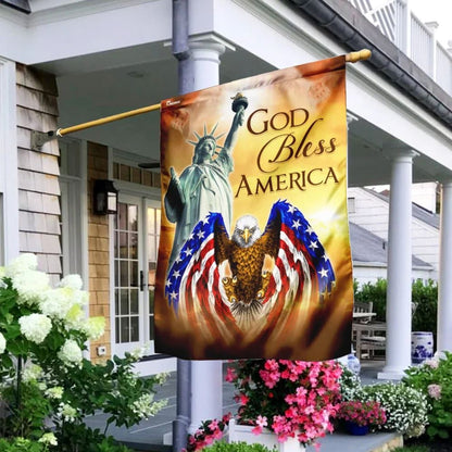 God Bless America Jesus US Flag, Outdoor Christian House Flag, Christian Flag, Scripture Flag, Garden Banner