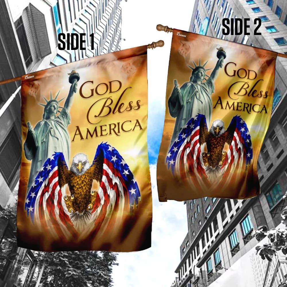 God Bless America Jesus US Flag, Outdoor Christian House Flag, Christian Flag, Scripture Flag, Garden Banner
