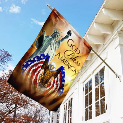 God Bless America Jesus US Flag, Outdoor Christian House Flag, Christian Flag, Scripture Flag, Garden Banner