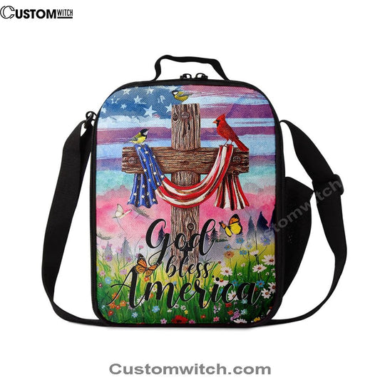 God Bless America Lunch Bag, Christian Lunch Bag, Religious Lunch Box For School, Picnic