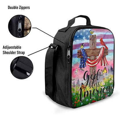 God Bless America Lunch Bag, Christian Lunch Bag, Religious Lunch Box For School, Picnic