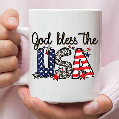 God Bless The Usa Coffee Mug, Christian Mug, Bible Mug, Faith Gift, Encouragement Gift