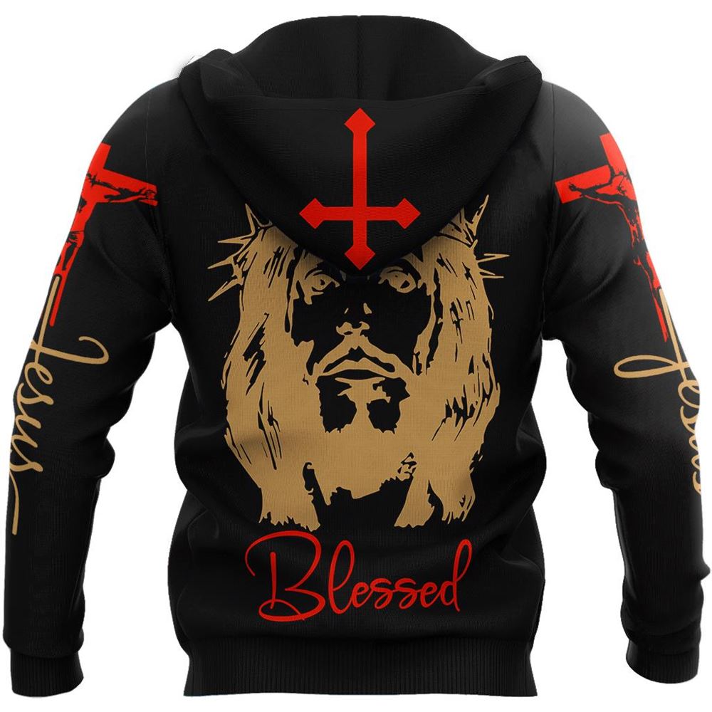 God Blessed Dad Christian Man Of God My Hero God 3D Hoodie For Man And Women, Jesus Printed 3D Hoodie