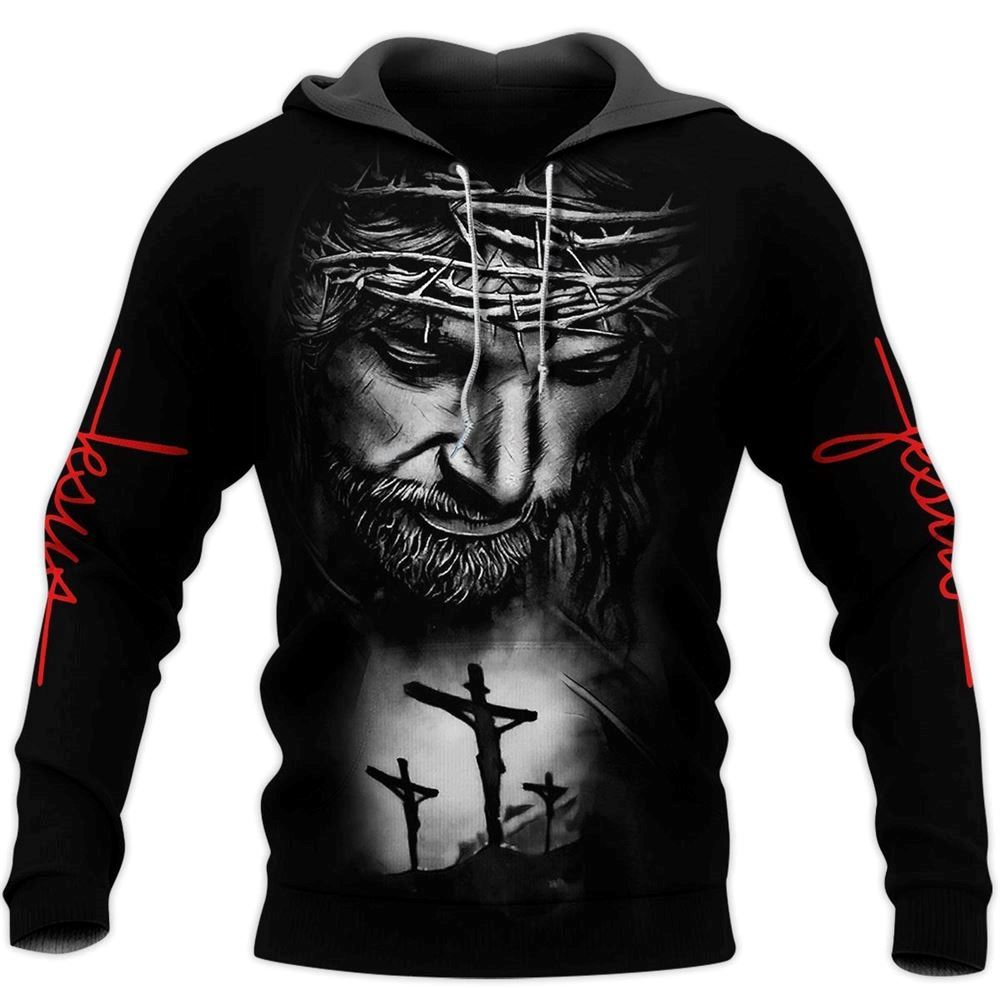God Blessed Jesus Christ With Cross God 3D Hoodie For Man And Women, Jesus Printed 3D Hoodie