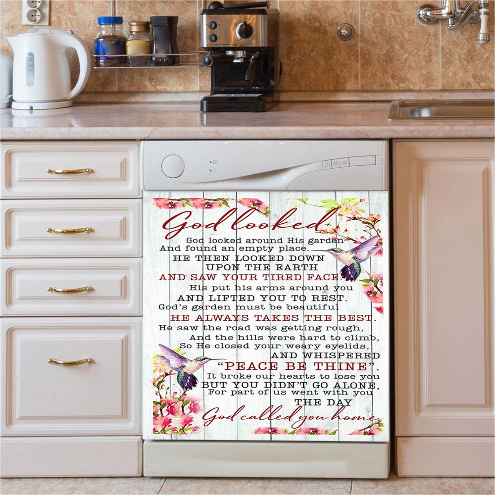 God Called You Home Dishwasher Cover, Christian Dishwasher Stickers, Religious Kitchen Decor