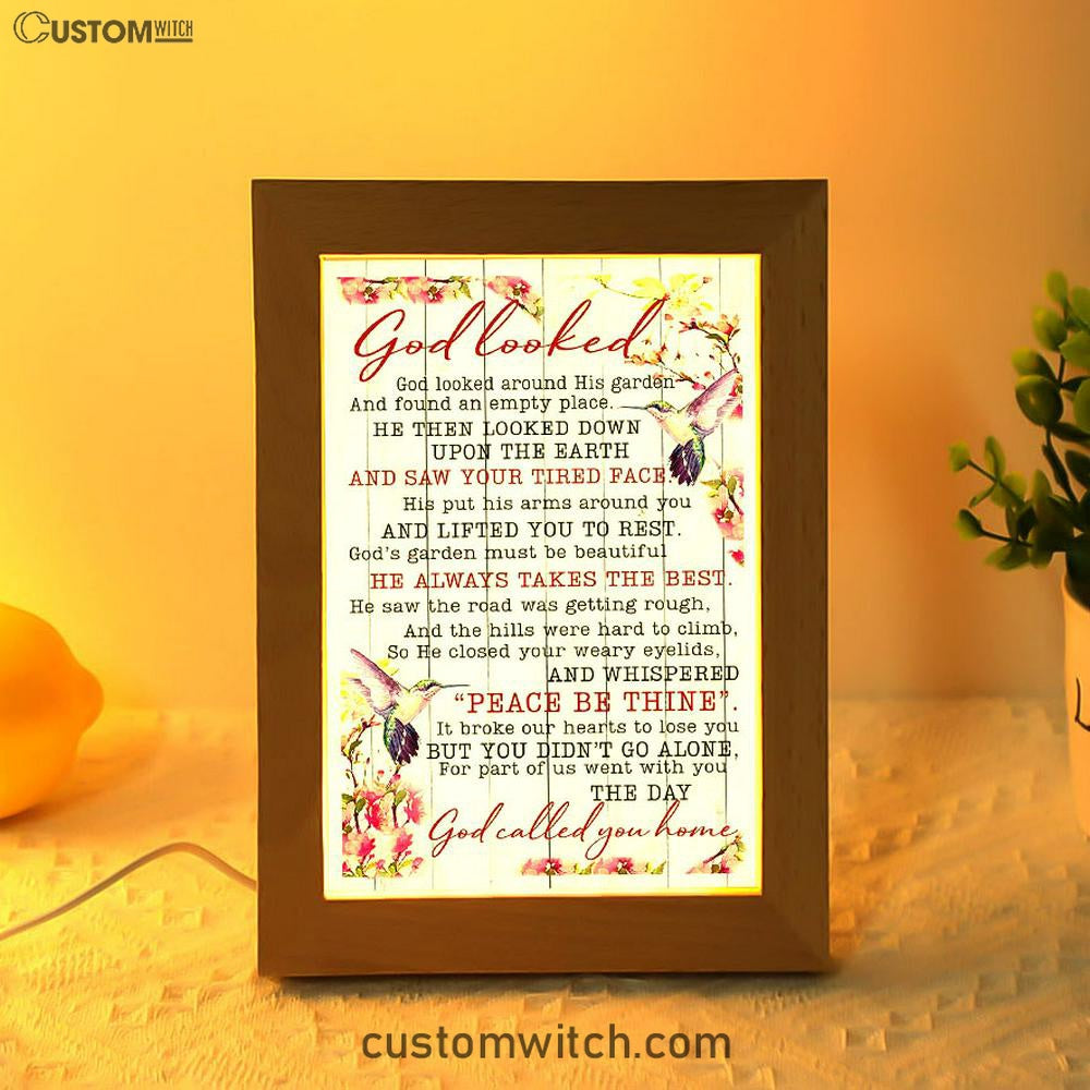 God Called You Home Frame Lamp Art - Christian Frame Lamp - Religious Gifts Night Light