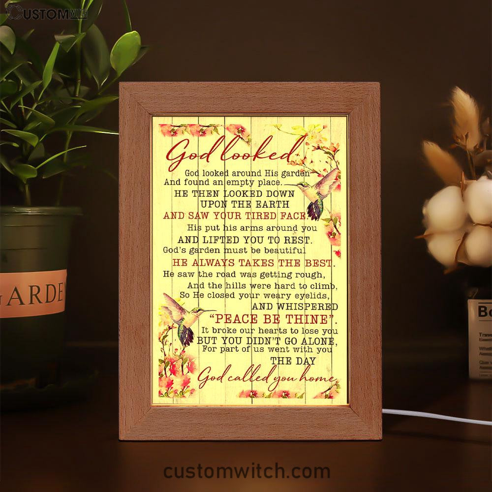 God Called You Home Frame Lamp Art - Christian Frame Lamp - Religious Gifts Night Light