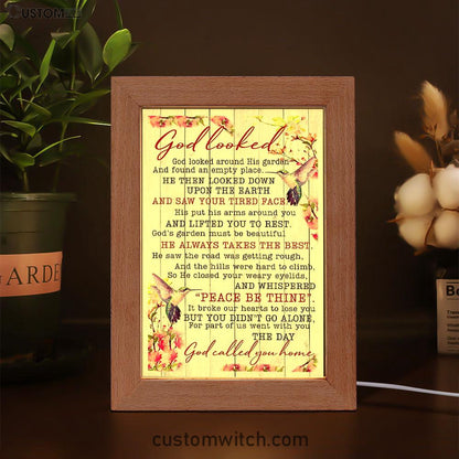 God Called You Home Frame Lamp Art - Christian Frame Lamp - Religious Gifts Night Light