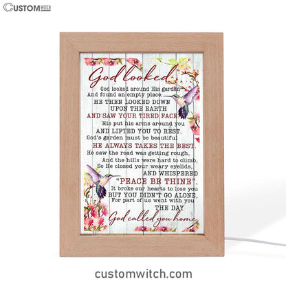 God Called You Home Frame Lamp Art - Christian Frame Lamp - Religious Gifts Night Light