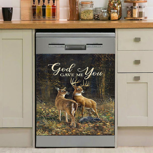 God Gave Me You Dishwasher Cover, Bible Verse Dishwasher Stickers, Christian Inspirational Kitchen Decor