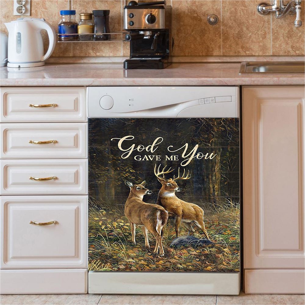 God Gave Me You Dishwasher Cover, Bible Verse Dishwasher Stickers, Christian Inspirational Kitchen Decor