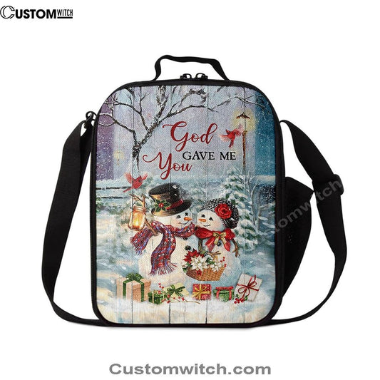 God Gave Me You Lunch Bag, Christian Lunch Bag, Religious Lunch Box For School, Picnic