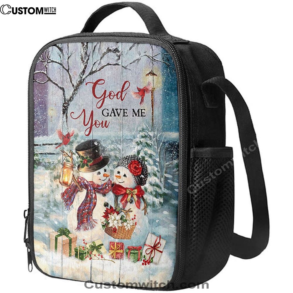 God Gave Me You Lunch Bag, Christian Lunch Bag, Religious Lunch Box For School, Picnic