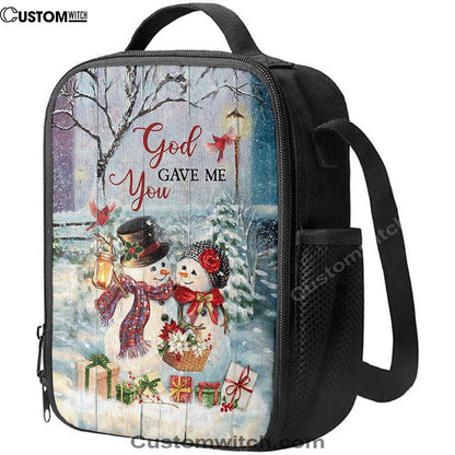 God Gave Me You Lunch Bag, Christian Lunch Bag, Religious Lunch Box For School, Picnic