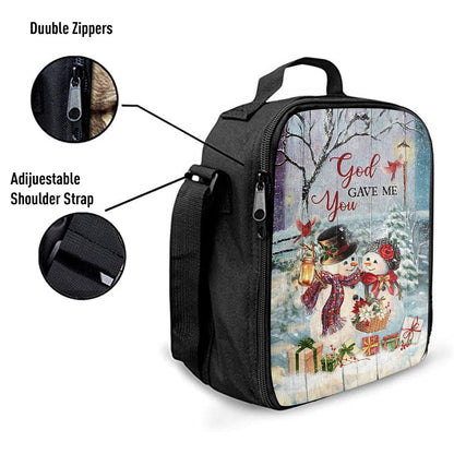 God Gave Me You Lunch Bag, Christian Lunch Bag, Religious Lunch Box For School, Picnic
