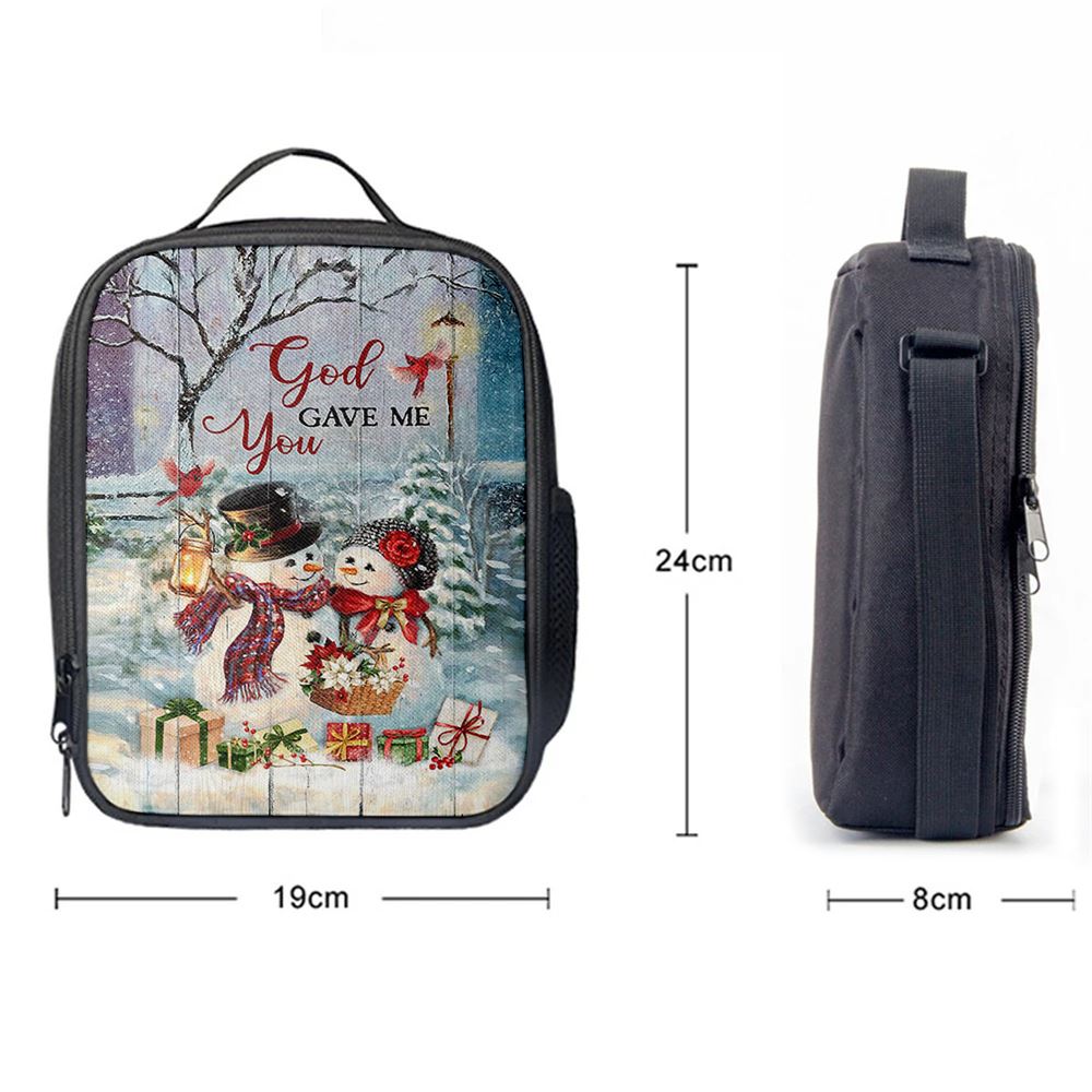 God Gave Me You Lunch Bag, Christian Lunch Bag, Religious Lunch Box For School, Picnic