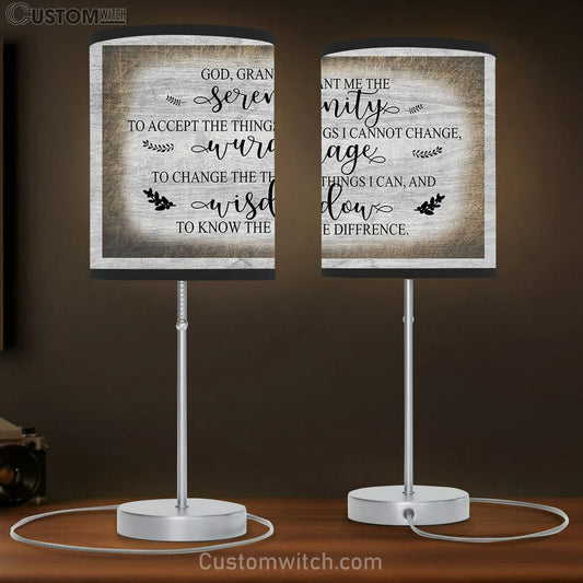God Grant Me The Serenity Table Lamb Gift - Christian Wall Table Lamb - Scripture Table Lamb Prints