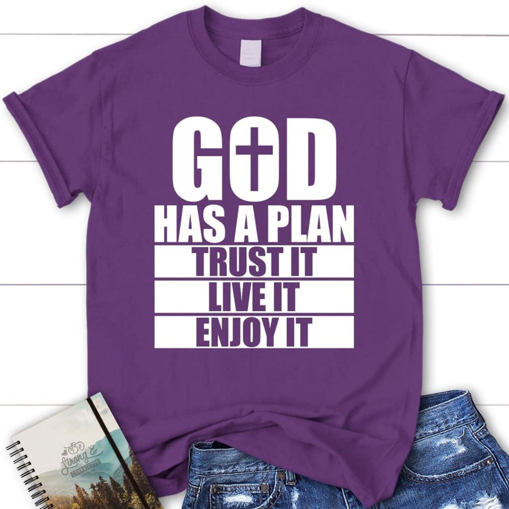 God Has A Plan Christian T Shirt, Blessed T Shirt, Bible T shirt, T shirt Women