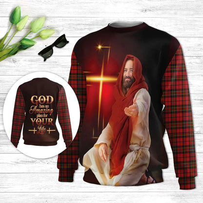 God Has An Amazing Plan For Your Life Ugly Christmas Sweater - Christian Unisex Sweater - Religious Christmas Gift