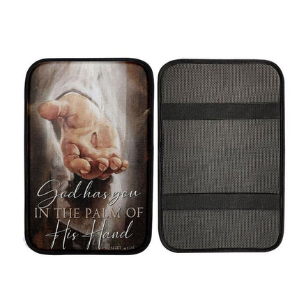 God Has You In The Palm Of His Hand Isaiah 4916 Car Center Console Cover, Christian Car Accessories