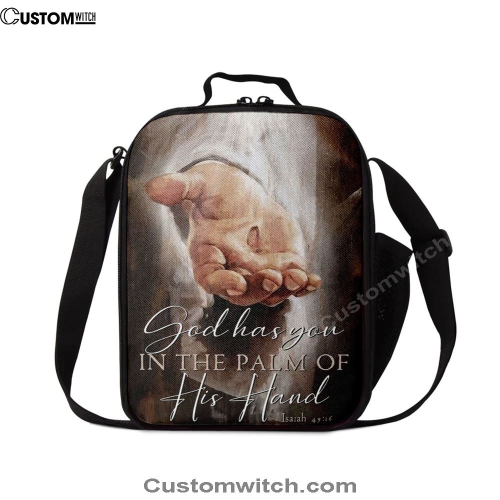 God Has You In The Palm Of His Hand Isaiah 4916 Lunch Bag, Christian Lunch Bag, Religious Lunch Box For School, Picnic