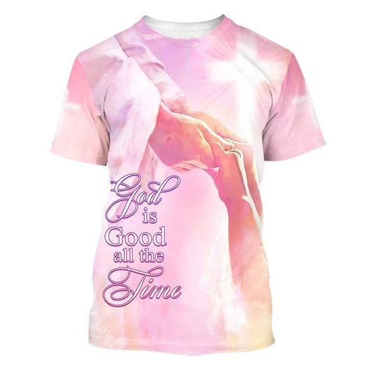 God Is Good All The Time Healing Hand Of God All Over Print 3D T-Shirt, Gift For Christian, Jesus Shirt