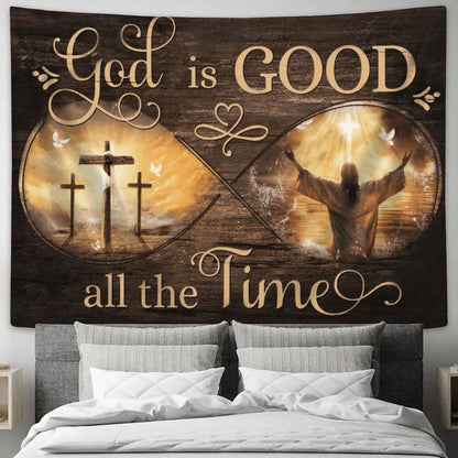 God Is Good All The Time Infinity Tapestry, Tapestries for Living Room Bedroom