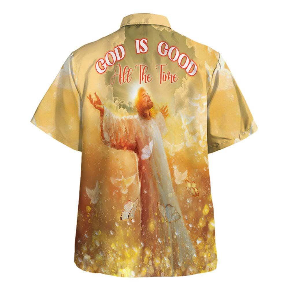 God Is Good All The Time Jesus Christ Open Arms Hawaiian Shirt For Men, Christian Hawaiian Shirt, Gift For Christian