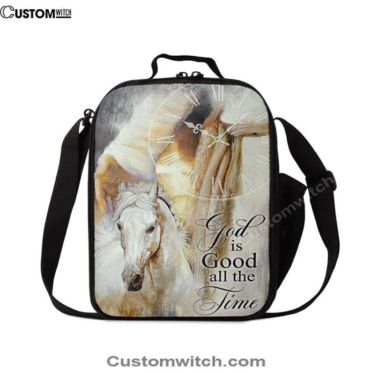 God Is Good All The Time Lunch Bag, Beautiful Horse Jesus Hand Lunch Bag, Christian Lunch Bag, Religious Lunch Box For School, Picnic