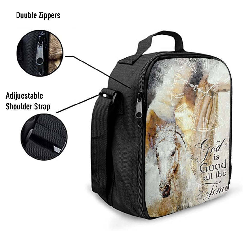 God Is Good All The Time Lunch Bag, Beautiful Horse Jesus Hand Lunch Bag, Christian Lunch Bag, Religious Lunch Box For School, Picnic