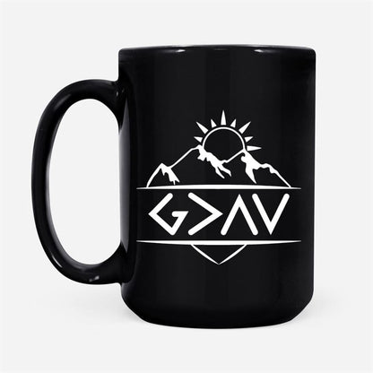 God Is Greater Than The Highs And The Lows Coffee Mug, Christian Mug, Bible Mug, Faith Gift, Encouragement Gift