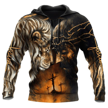 God Is Strength Lion Is Power God 3D Hoodie For Man And Women, Jesus Printed 3D Hoodie