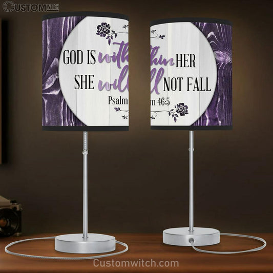 God Is Within Her She Will Not Fall Table Lamb Prints - Religious Wall Decor - Christian Table Lamb Gift