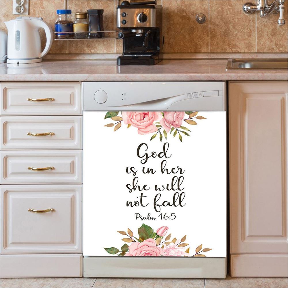 God Is Within Her She Will Not Fall Dishwasher Cover