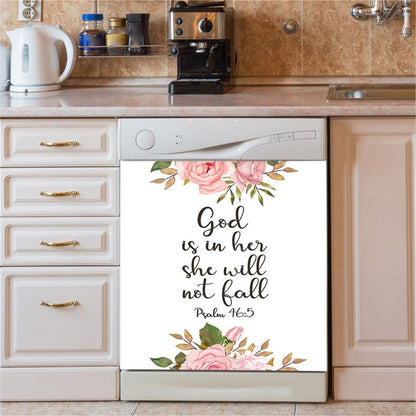 God Is Within Her She Will Not Fall Dishwasher Cover
