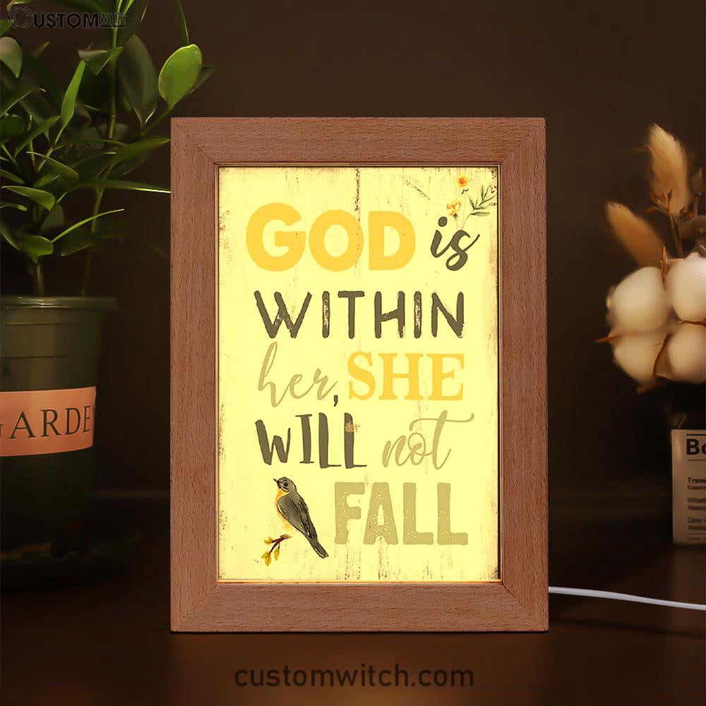God Is Within Her She Will Not Fall Frame Lamp Art