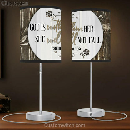 God Is Within Her She Will Not Fall Psalm 465 Table Lamb Prints - Religious Wall Decor - Christian Table Lamb Gift