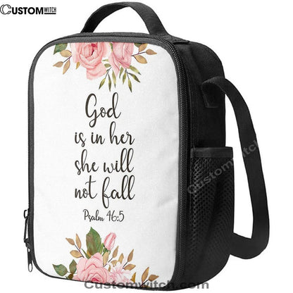 God Is Within Her She Will Not Fall, Psalm 46 Lunch Bag, Christian Lunch Bag, Religious Lunch Box For School, Picnic